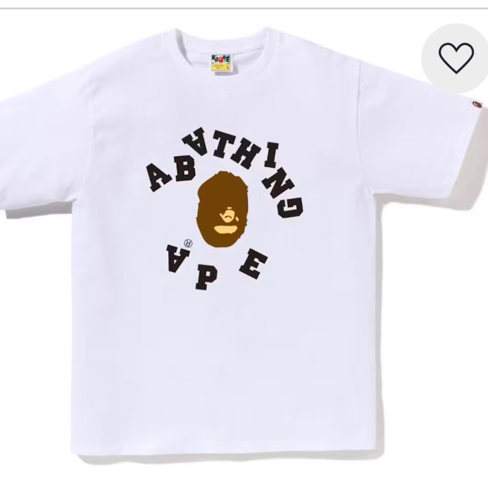 BAPE Broken College Tee Size XL